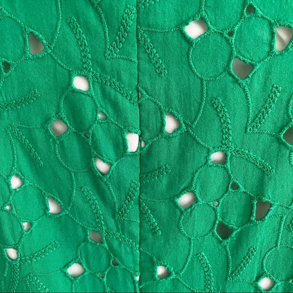 CYNTHIA STEFFE GREEN EYELET MINI DRESS SIZE 2 - Picture 9 of 10